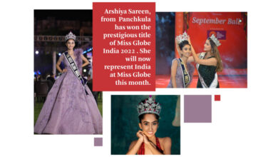 Tricity's 23-year-old Arshiya Sareen crowned Miss Globe India 2022